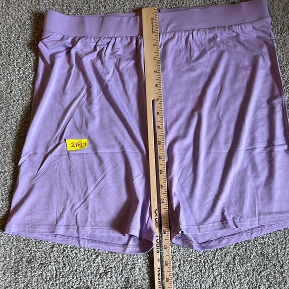 Bubble baby pajama shorts womens XXL XXXL purple bamboo biker stretch casual - Picture 9 of 11